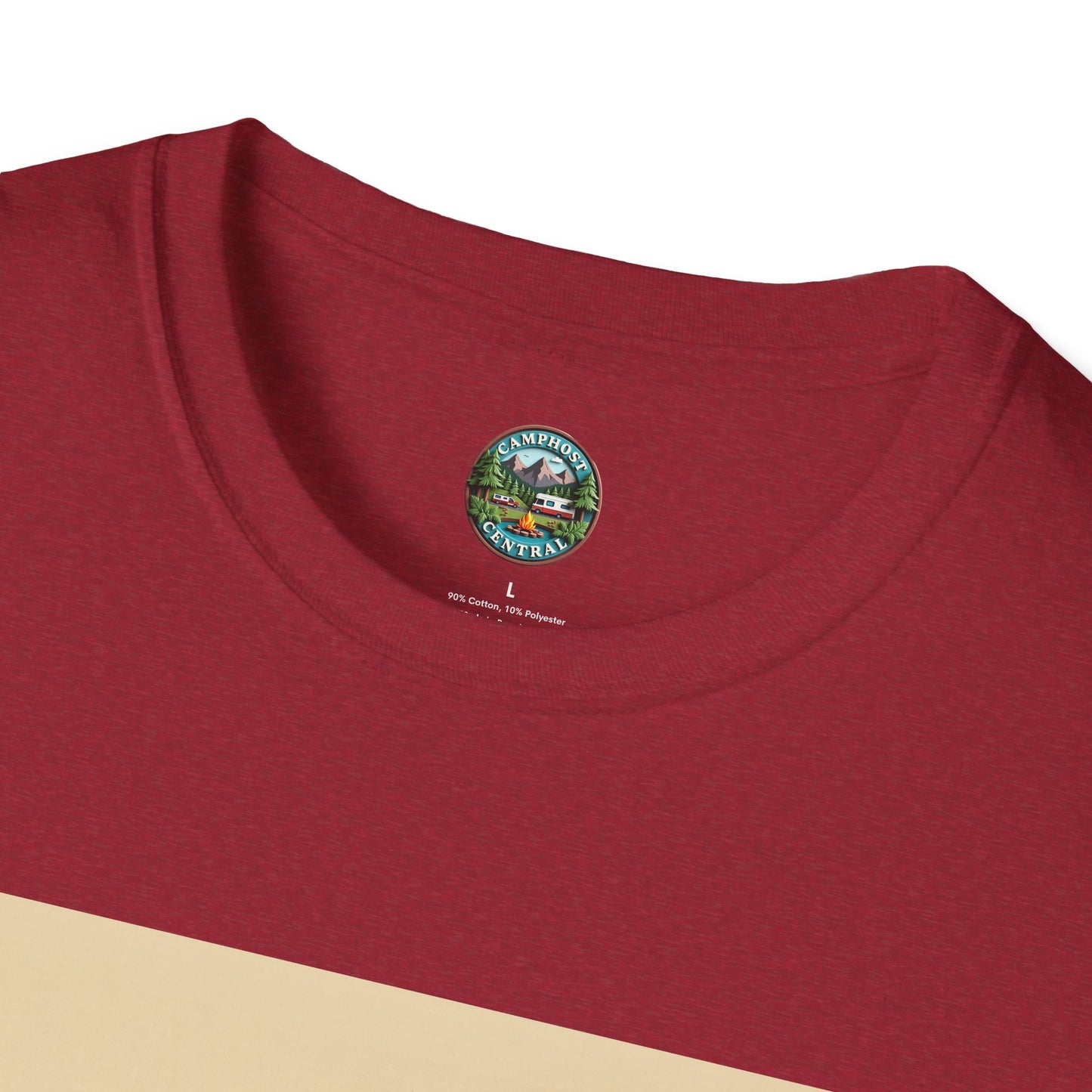Happy Camper Unisex Softstyle T-Shirt, Camping Shirt, Outdoor Adventure Tee, Gift for Campers, Summer Apparel, Nature Lover Clothing