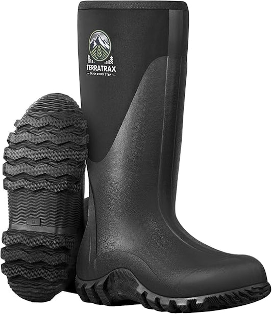 TerraTrax Waterproof Rubber Work Boots: Ultimate Protection for Every Job