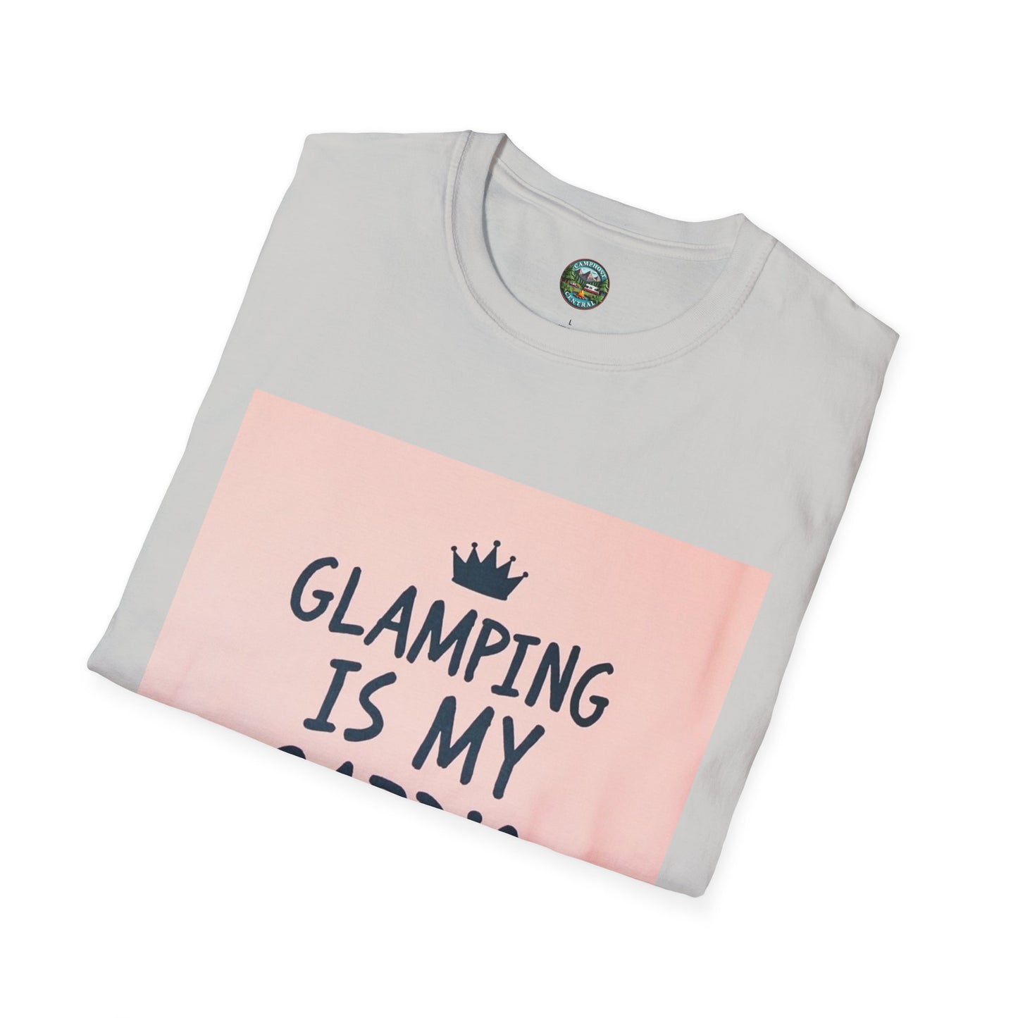 Glamping Is My Cardio Unisex Softstyle T-Shirt - Perfect for Campers, Outdoor Lovers, Gift for Nature Enthusiasts, Adventure Apparel, [...]