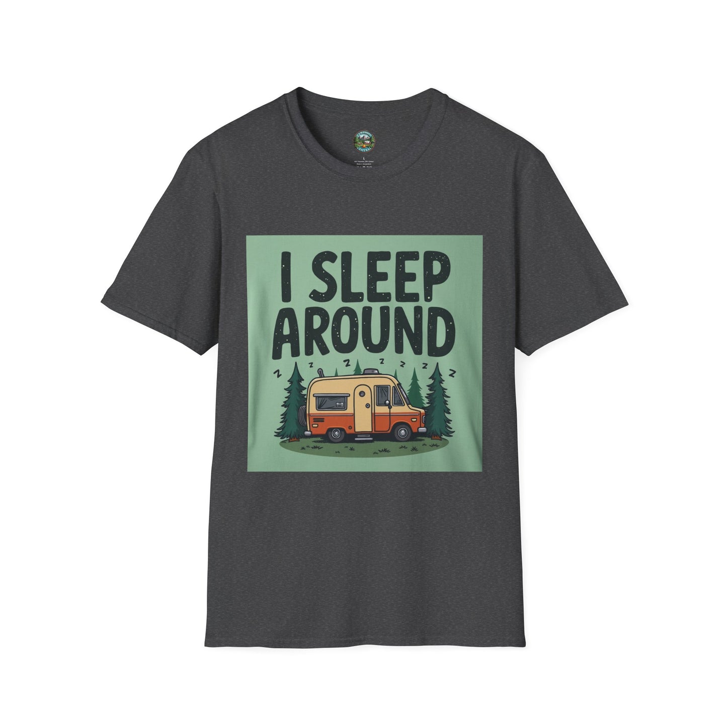 I Sleep Around Camper T-Shirt, Unisex Softstyle Tee for Nature Lovers, Camping Gear, Travel Enthusiast Gift, Adventure Shirt, Outdoor [...]