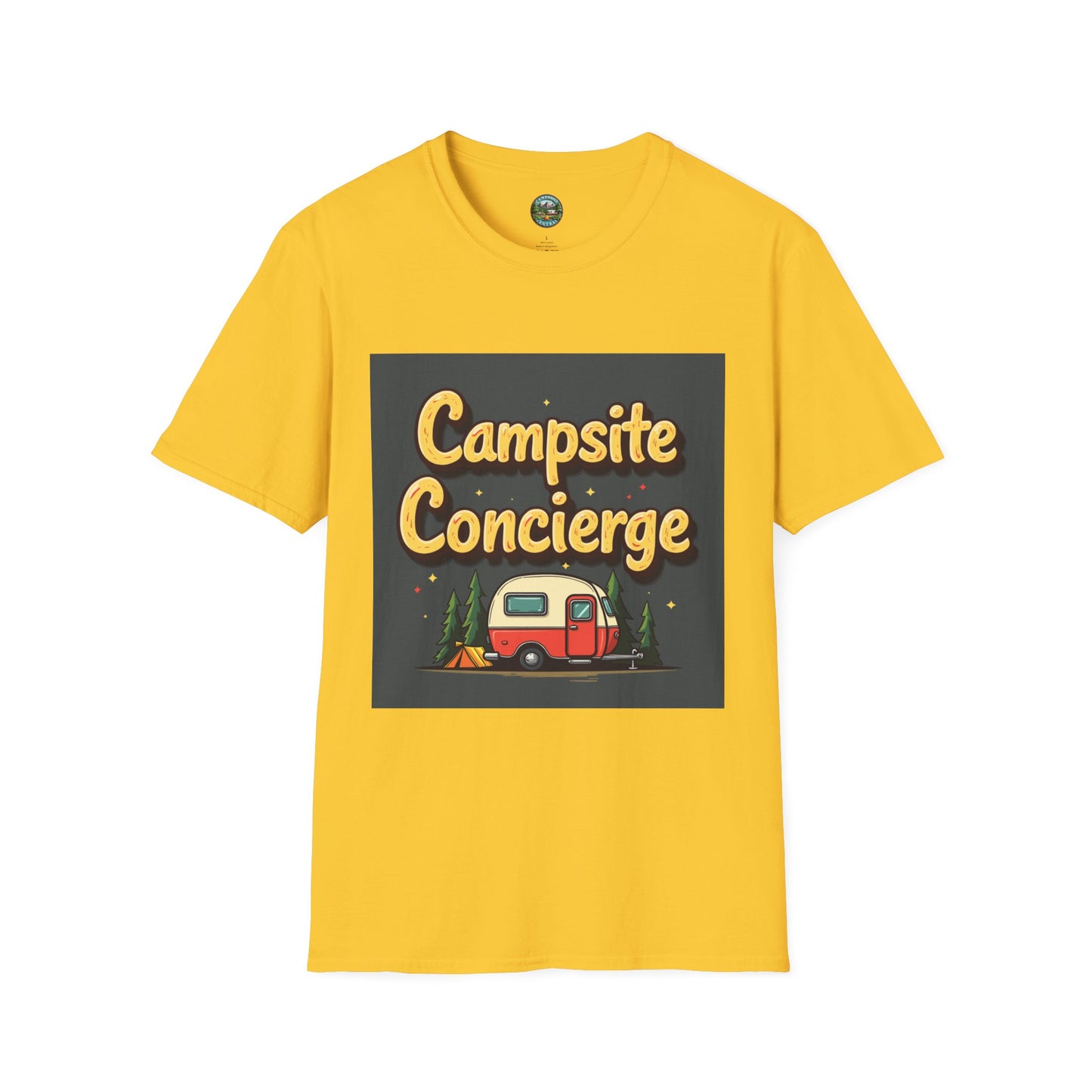 Campsite Concierge T-Shirt | Unisex Camping Tee, Adventure Shirt, Outdoor Fun Apparel, Gift for Campers, Summer Vacation Wear