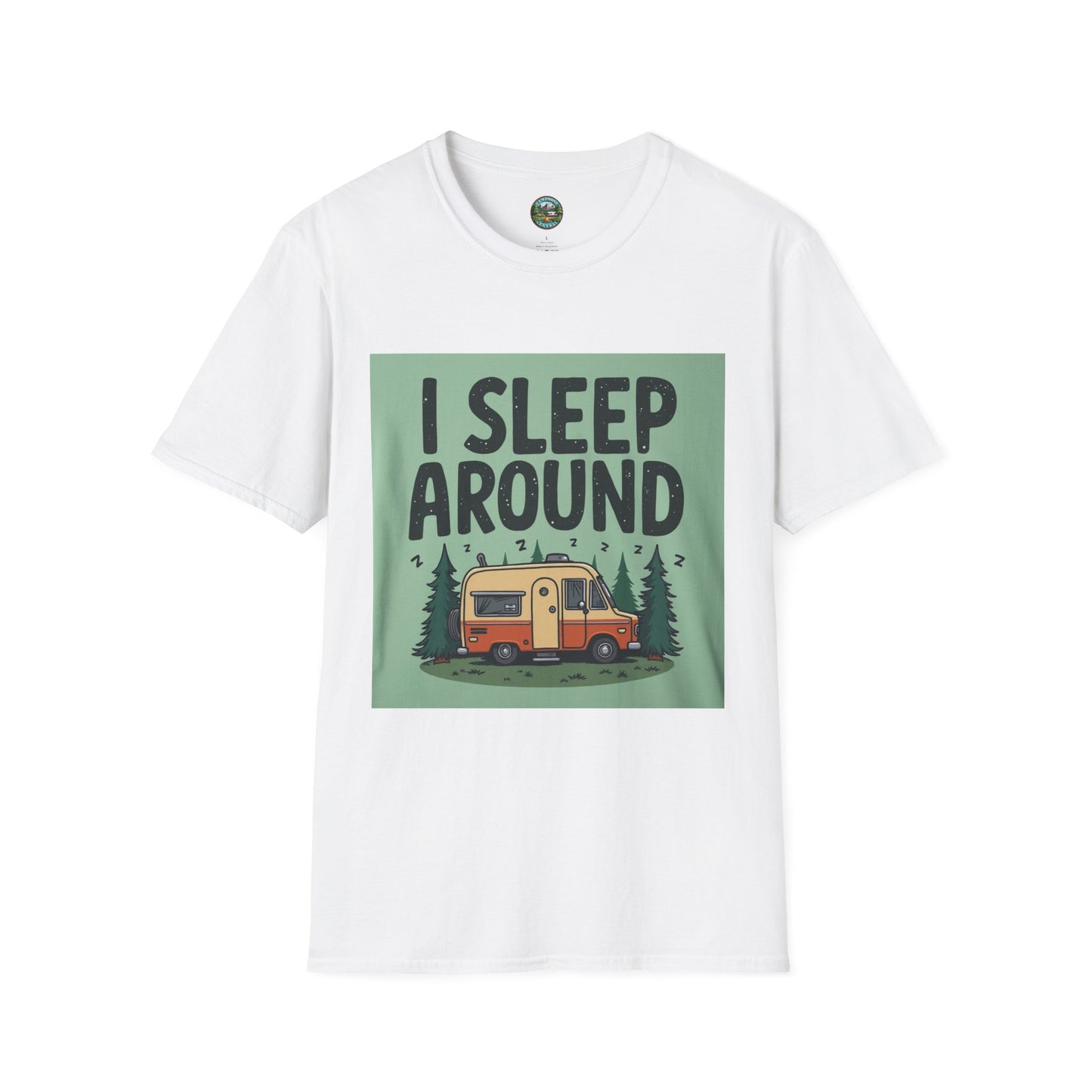 I Sleep Around Camper T-Shirt, Unisex Softstyle Tee for Nature Lovers, Camping Gear, Travel Enthusiast Gift, Adventure Shirt, Outdoor [...]
