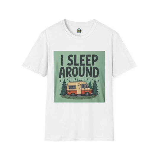I Sleep Around Camper T-Shirt, Unisex Softstyle Tee for Nature Lovers, Camping Gear, Travel Enthusiast Gift, Adventure Shirt, Outdoor [...]