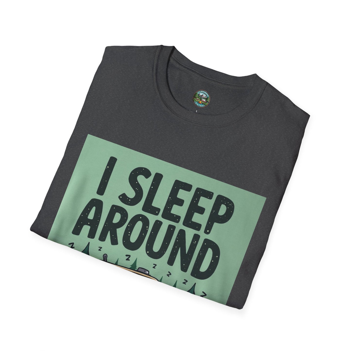 I Sleep Around Camper T-Shirt, Unisex Softstyle Tee for Nature Lovers, Camping Gear, Travel Enthusiast Gift, Adventure Shirt, Outdoor [...]