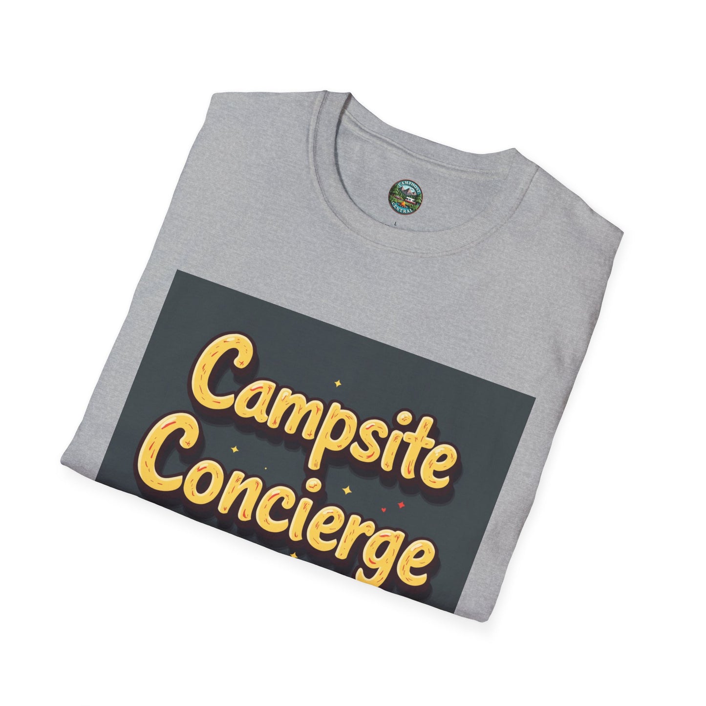 Campsite Concierge T-Shirt | Unisex Camping Tee, Adventure Shirt, Outdoor Fun Apparel, Gift for Campers, Summer Vacation Wear