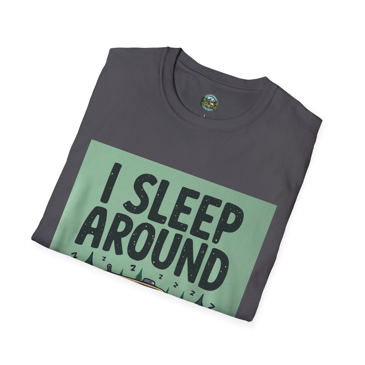 I Sleep Around Camper T-Shirt, Unisex Softstyle Tee for Nature Lovers, Camping Gear, Travel Enthusiast Gift, Adventure Shirt, Outdoor [...]