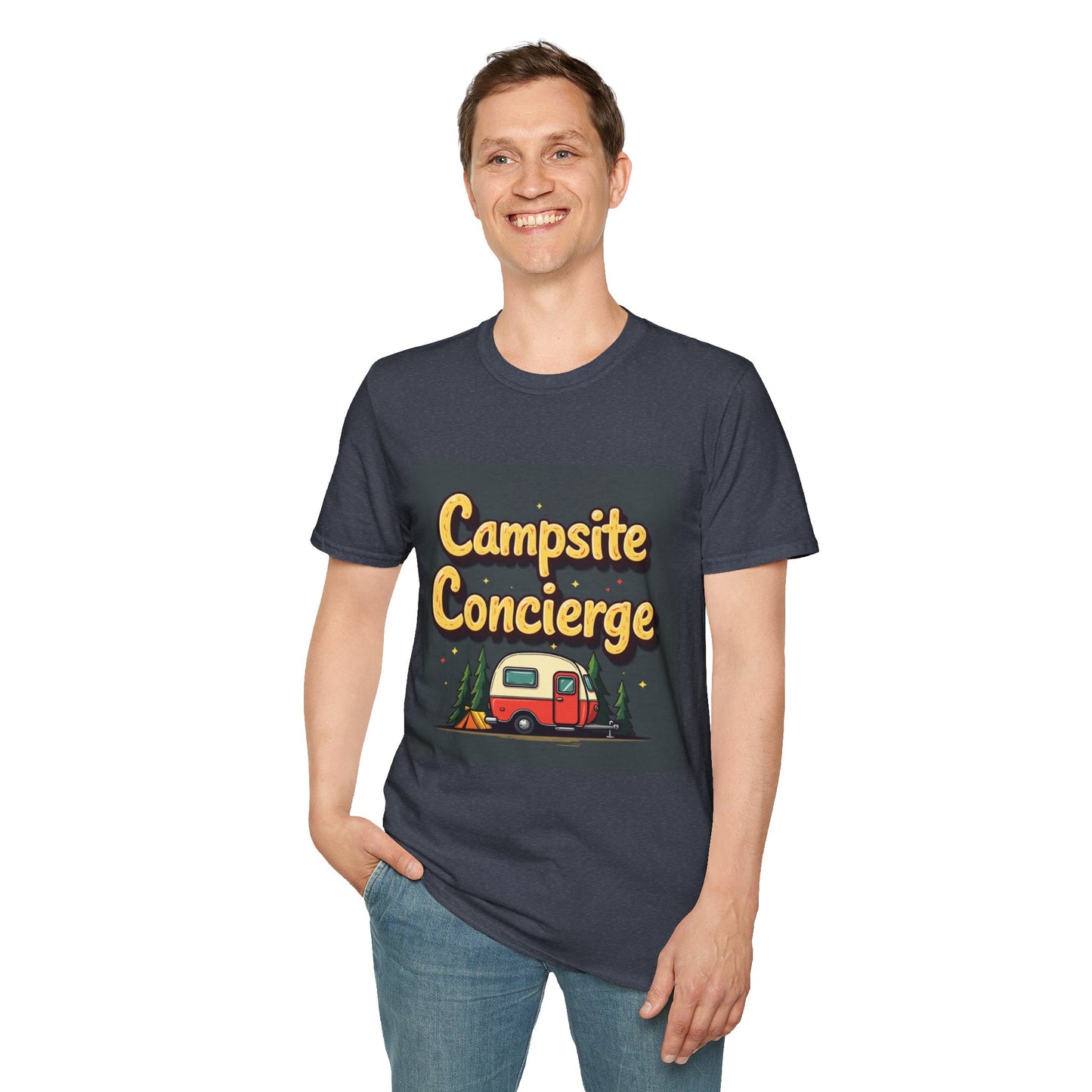 Campsite Concierge T-Shirt | Unisex Camping Tee, Adventure Shirt, Outdoor Fun Apparel, Gift for Campers, Summer Vacation Wear