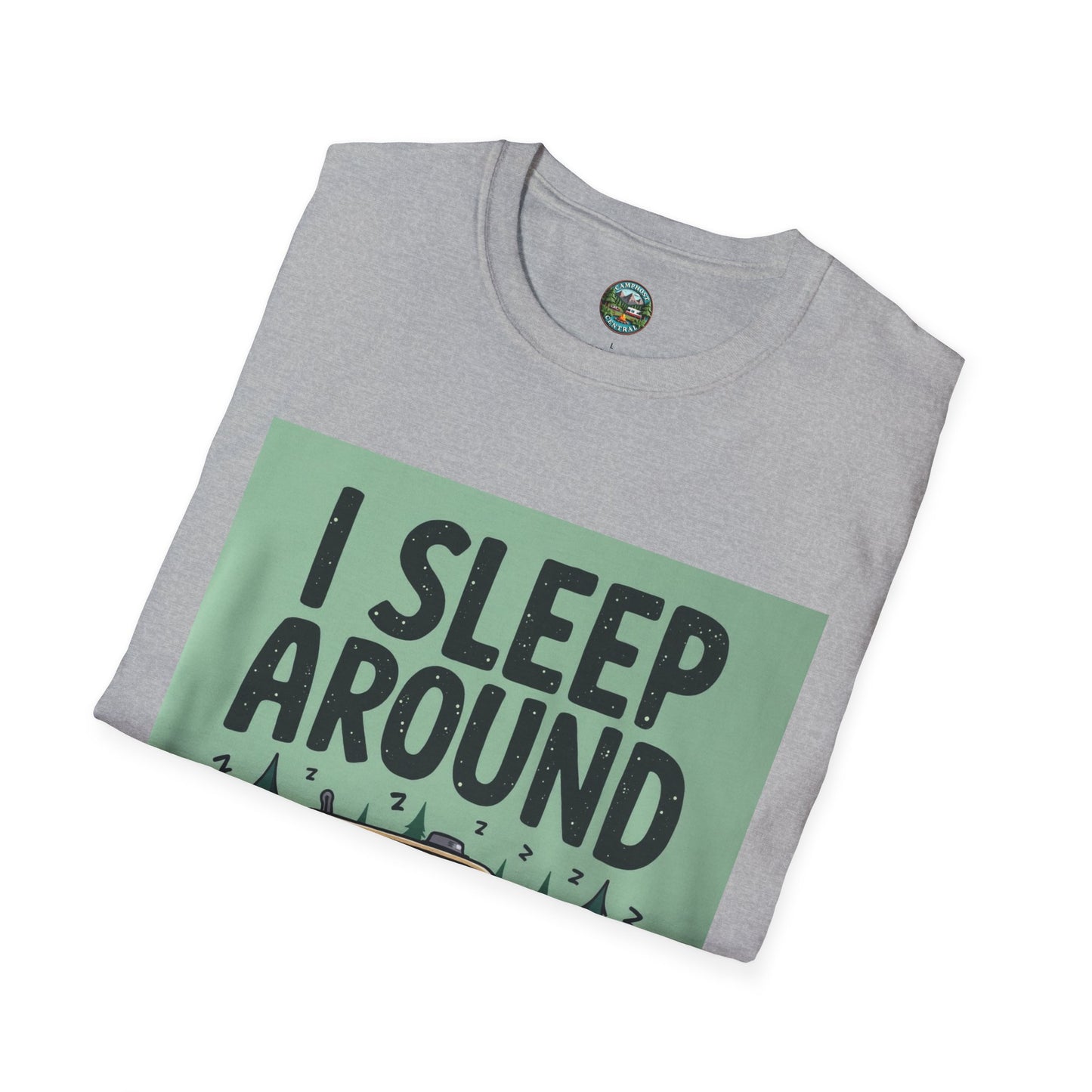 I Sleep Around Camper T-Shirt, Unisex Softstyle Tee for Nature Lovers, Camping Gear, Travel Enthusiast Gift, Adventure Shirt, Outdoor [...]