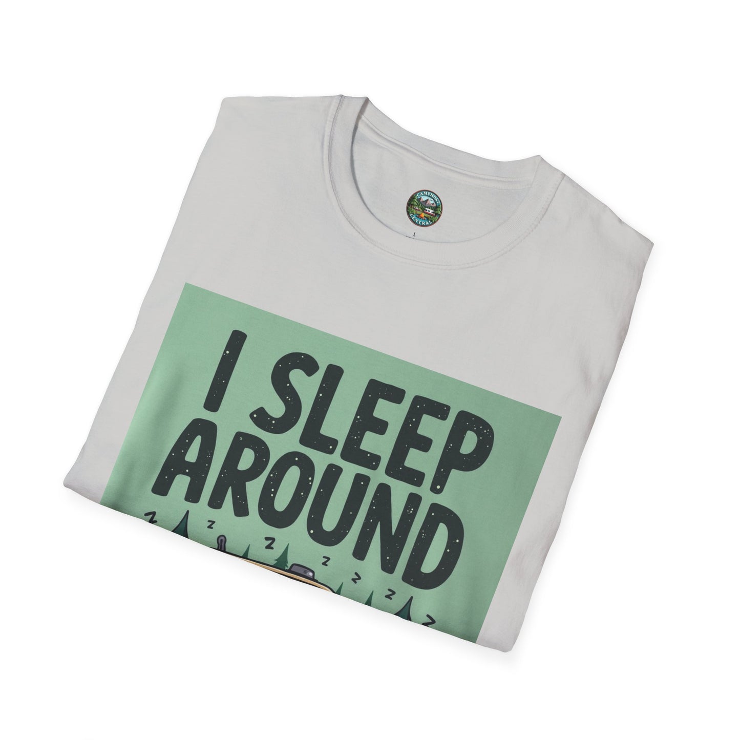 I Sleep Around Camper T-Shirt, Unisex Softstyle Tee for Nature Lovers, Camping Gear, Travel Enthusiast Gift, Adventure Shirt, Outdoor [...]