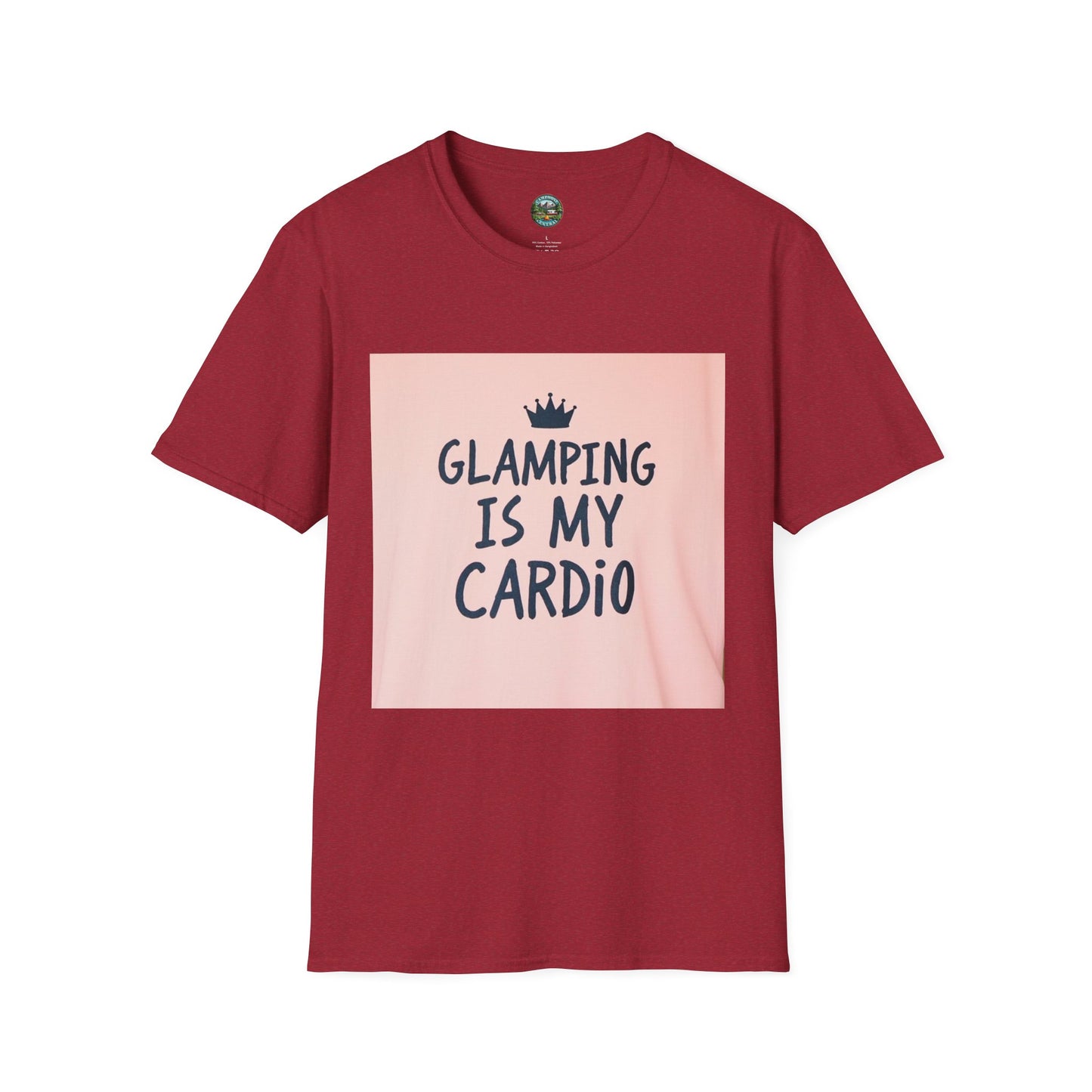 Glamping Is My Cardio Unisex Softstyle T-Shirt - Perfect for Campers, Outdoor Lovers, Gift for Nature Enthusiasts, Adventure Apparel, [...]