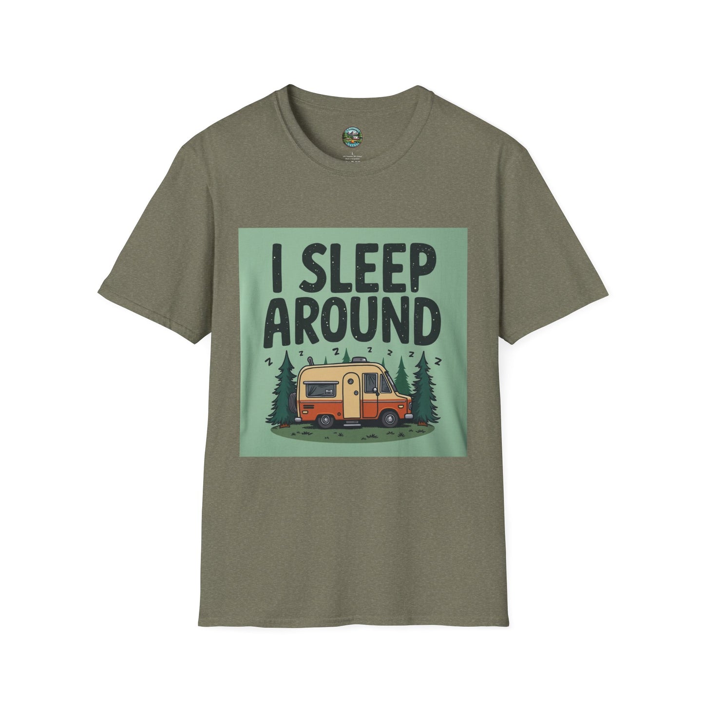 I Sleep Around Camper T-Shirt, Unisex Softstyle Tee for Nature Lovers, Camping Gear, Travel Enthusiast Gift, Adventure Shirt, Outdoor [...]