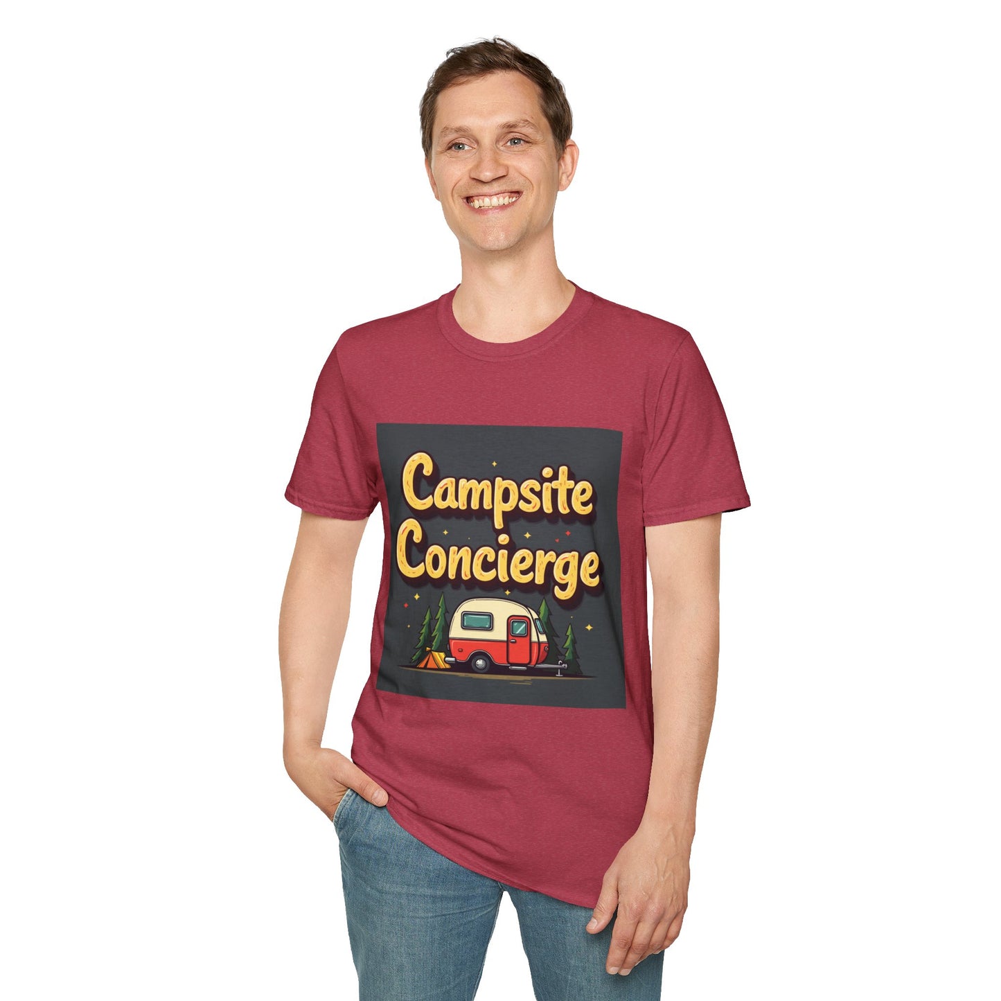 Campsite Concierge T-Shirt | Unisex Camping Tee, Adventure Shirt, Outdoor Fun Apparel, Gift for Campers, Summer Vacation Wear