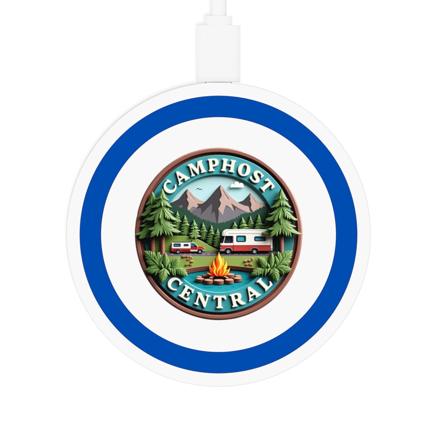 Campfire Wireless Charging Pad - Modern Camping Tech