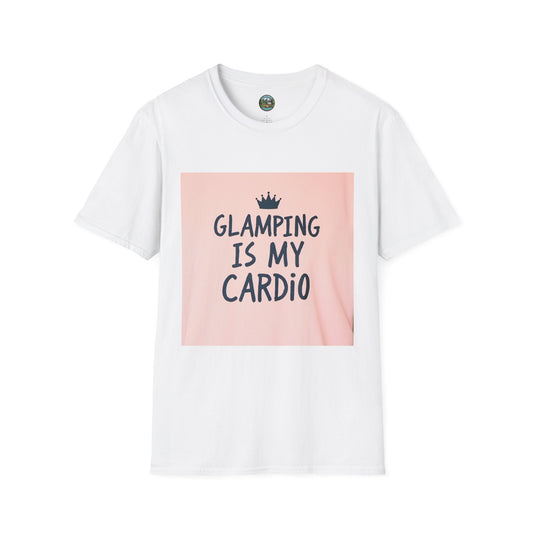 Glamping Is My Cardio Unisex Softstyle T-Shirt - Perfect for Campers, Outdoor Lovers, Gift for Nature Enthusiasts, Adventure Apparel, [...]