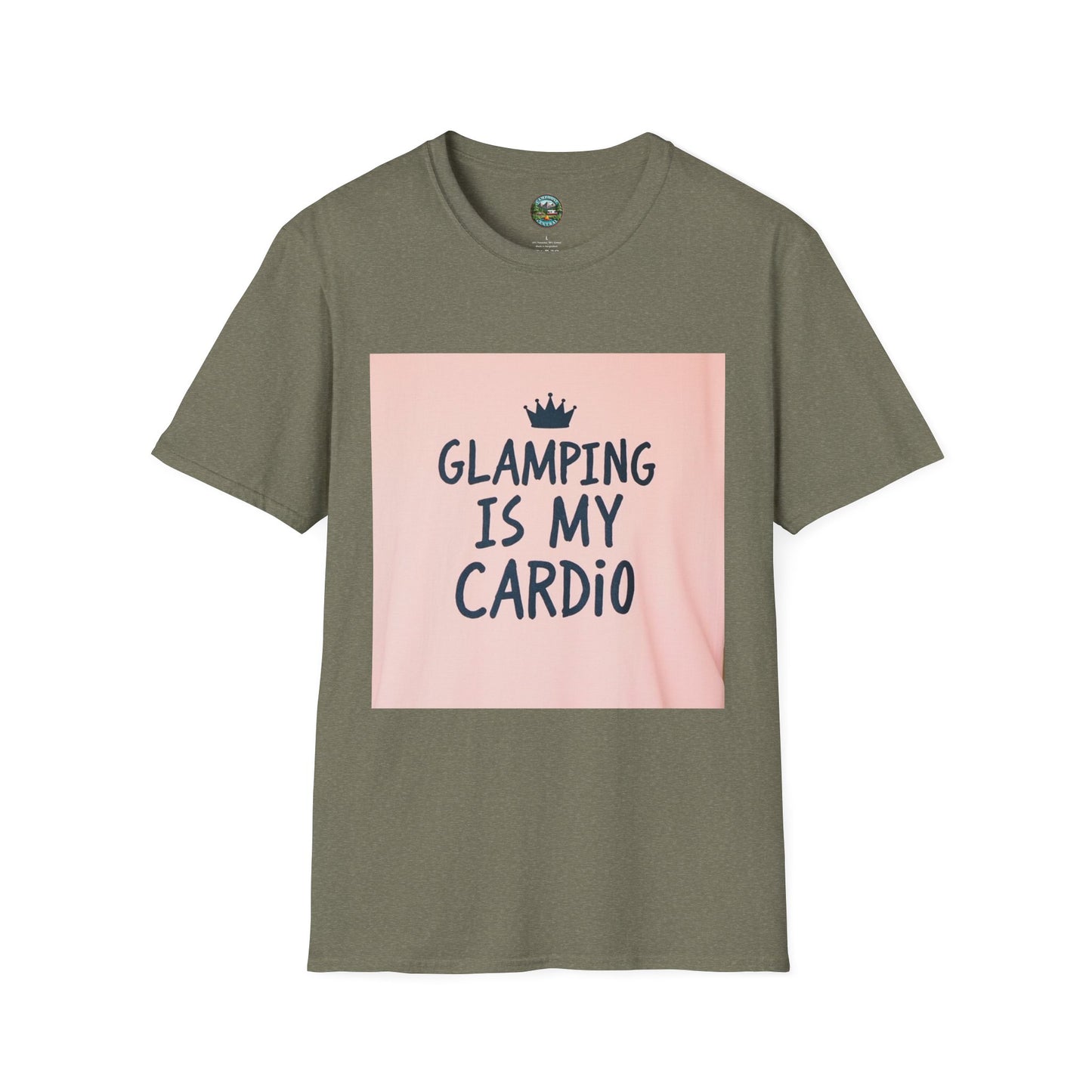 Glamping Is My Cardio Unisex Softstyle T-Shirt - Perfect for Campers, Outdoor Lovers, Gift for Nature Enthusiasts, Adventure Apparel, [...]