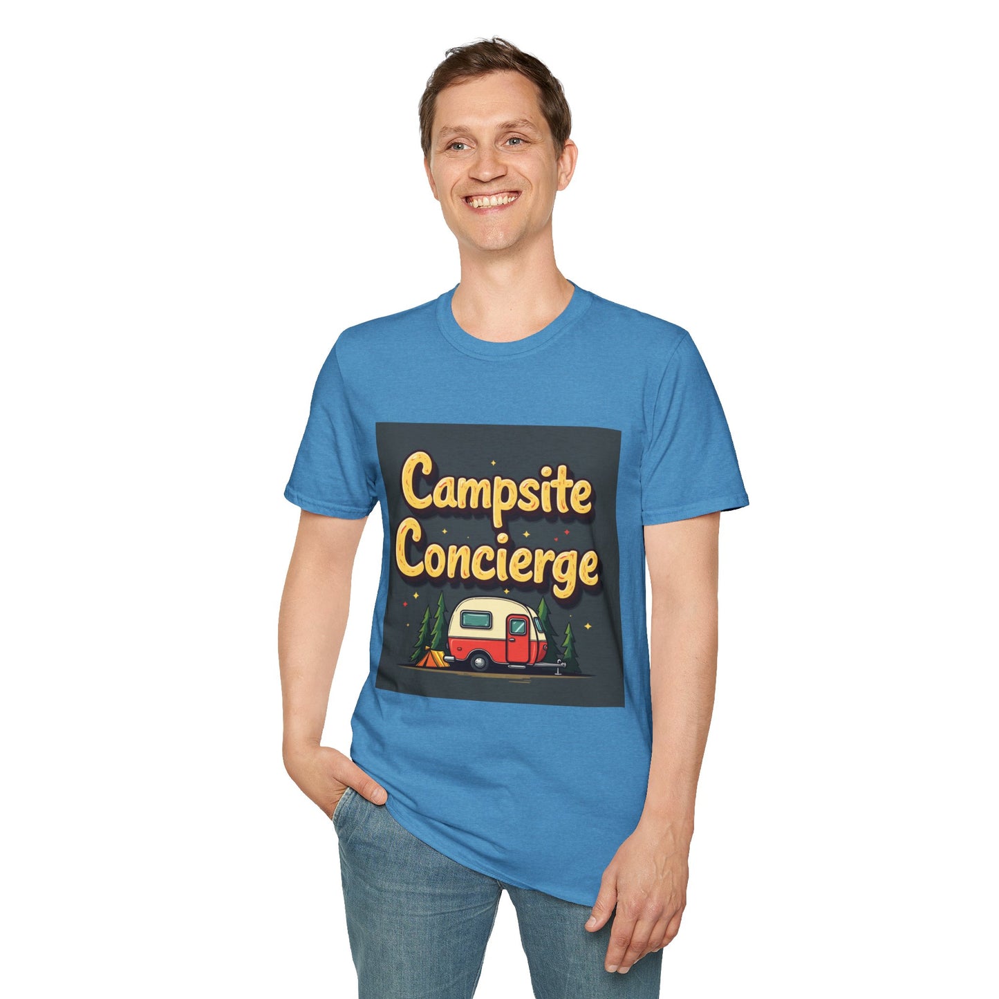Campsite Concierge T-Shirt | Unisex Camping Tee, Adventure Shirt, Outdoor Fun Apparel, Gift for Campers, Summer Vacation Wear