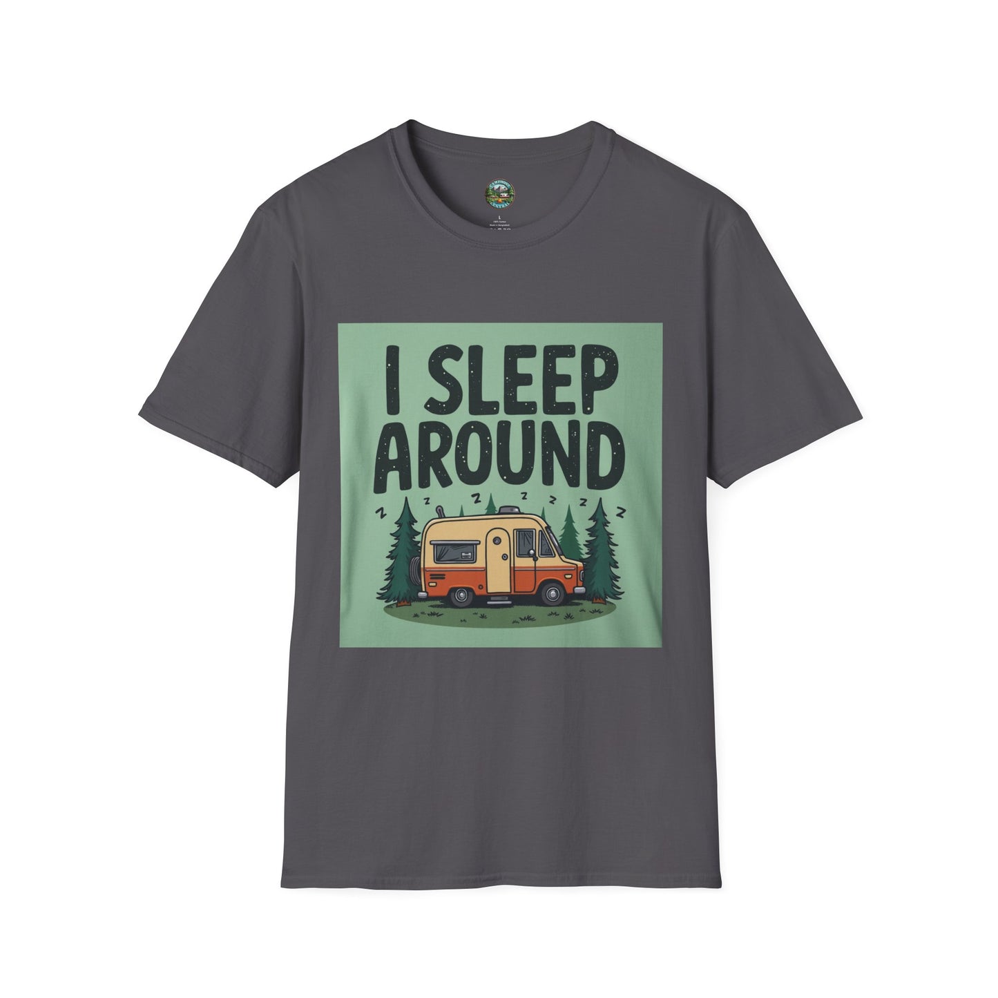 I Sleep Around Camper T-Shirt, Unisex Softstyle Tee for Nature Lovers, Camping Gear, Travel Enthusiast Gift, Adventure Shirt, Outdoor [...]