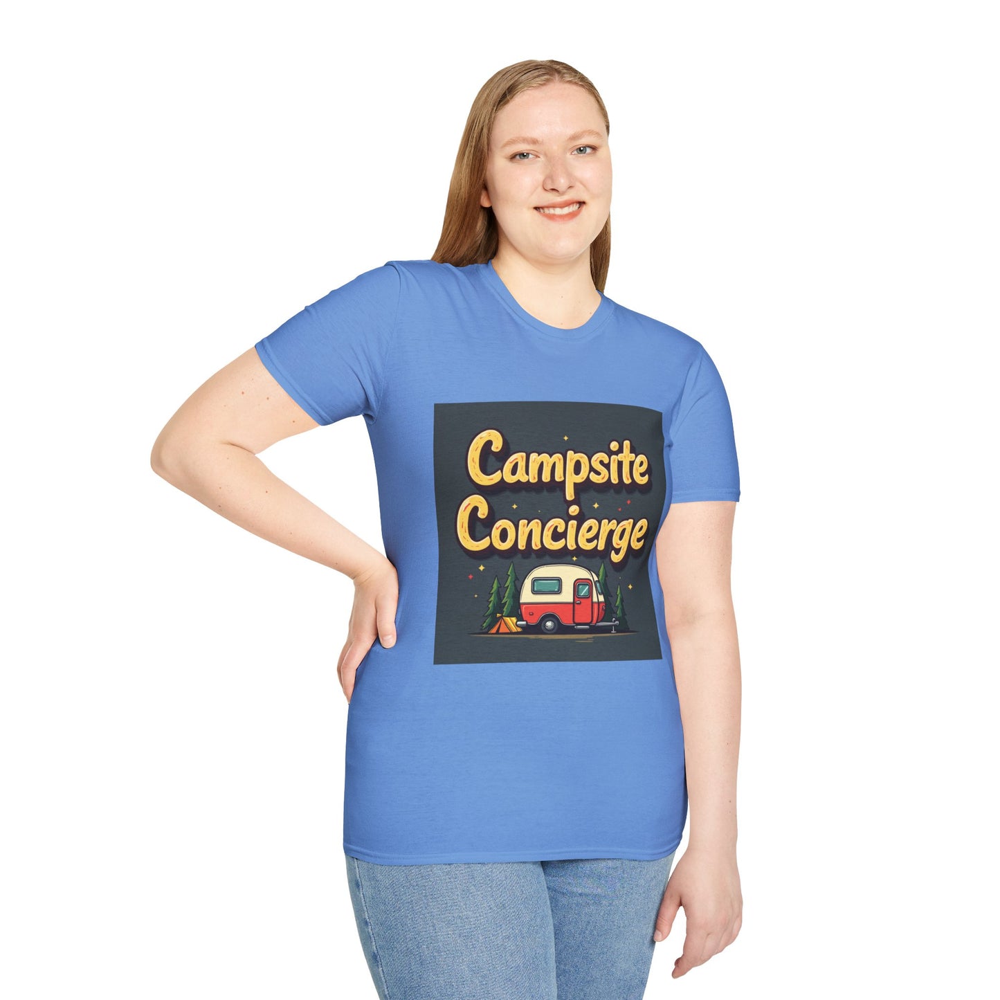 Campsite Concierge T-Shirt | Unisex Camping Tee, Adventure Shirt, Outdoor Fun Apparel, Gift for Campers, Summer Vacation Wear