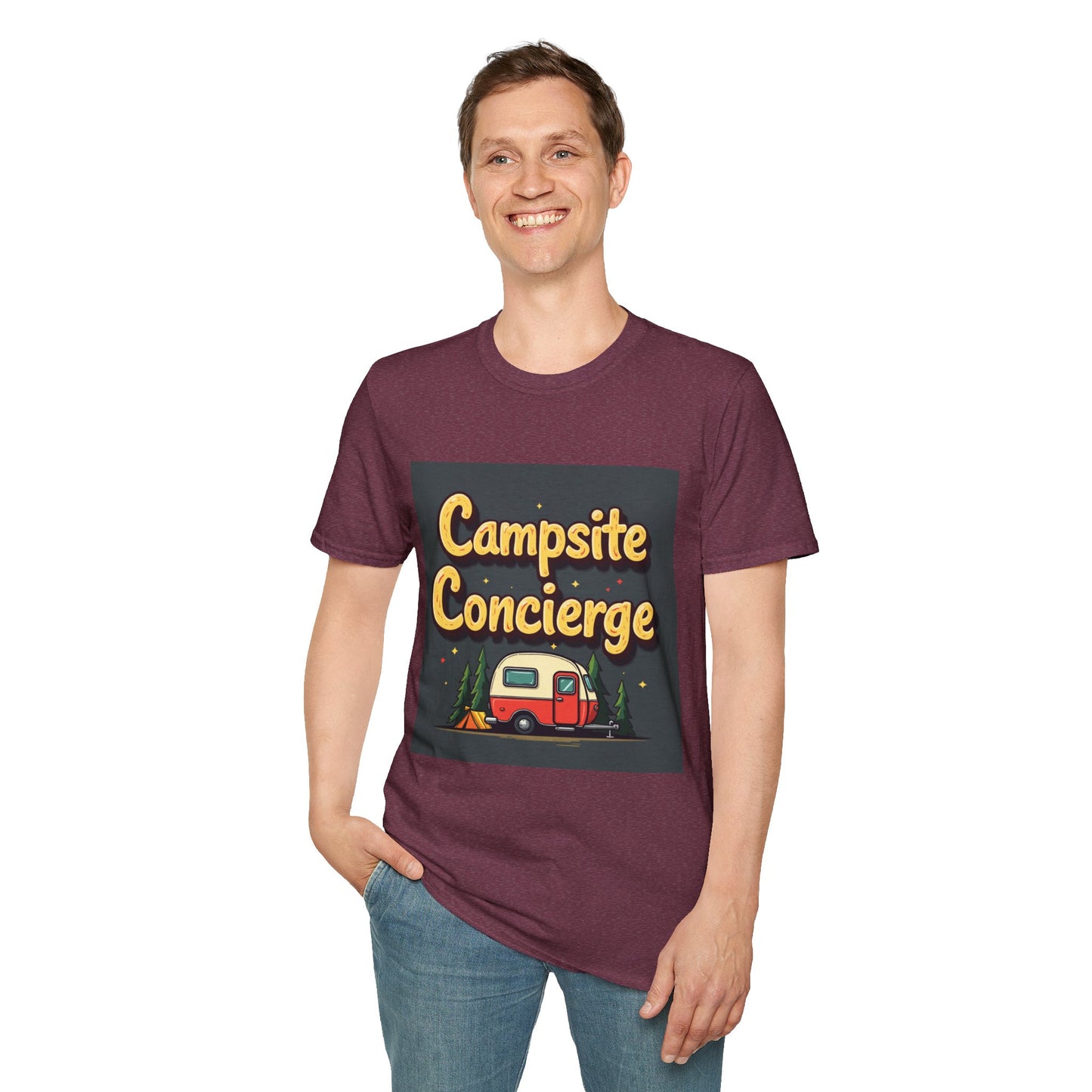 Campsite Concierge T-Shirt | Unisex Camping Tee, Adventure Shirt, Outdoor Fun Apparel, Gift for Campers, Summer Vacation Wear