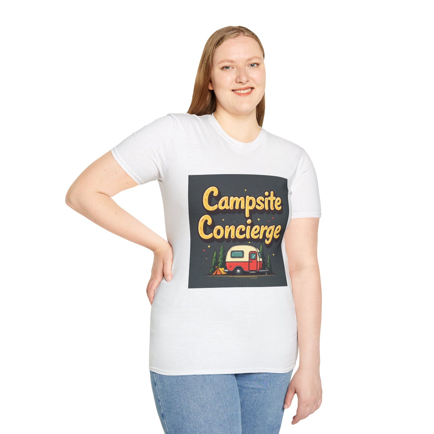 Campsite Concierge T-Shirt | Unisex Camping Tee, Adventure Shirt, Outdoor Fun Apparel, Gift for Campers, Summer Vacation Wear