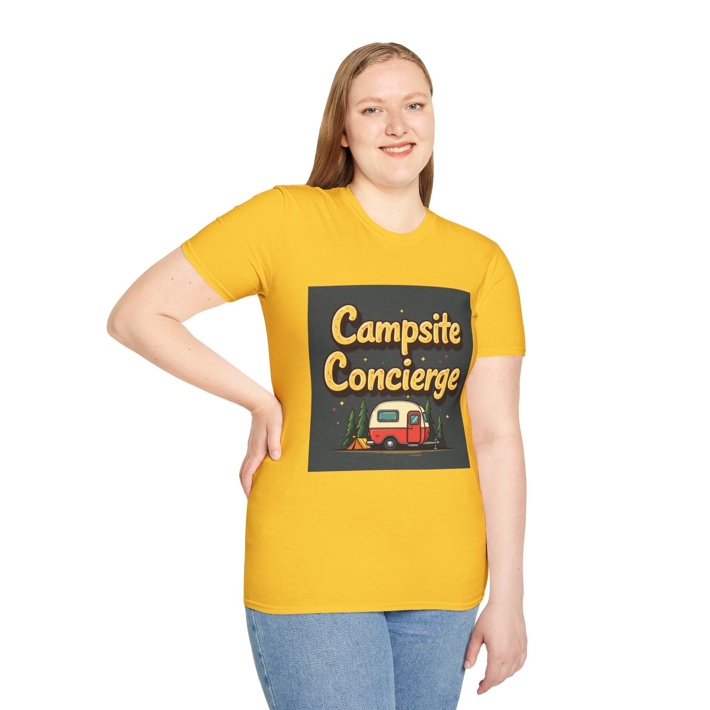 Campsite Concierge T-Shirt | Unisex Camping Tee, Adventure Shirt, Outdoor Fun Apparel, Gift for Campers, Summer Vacation Wear