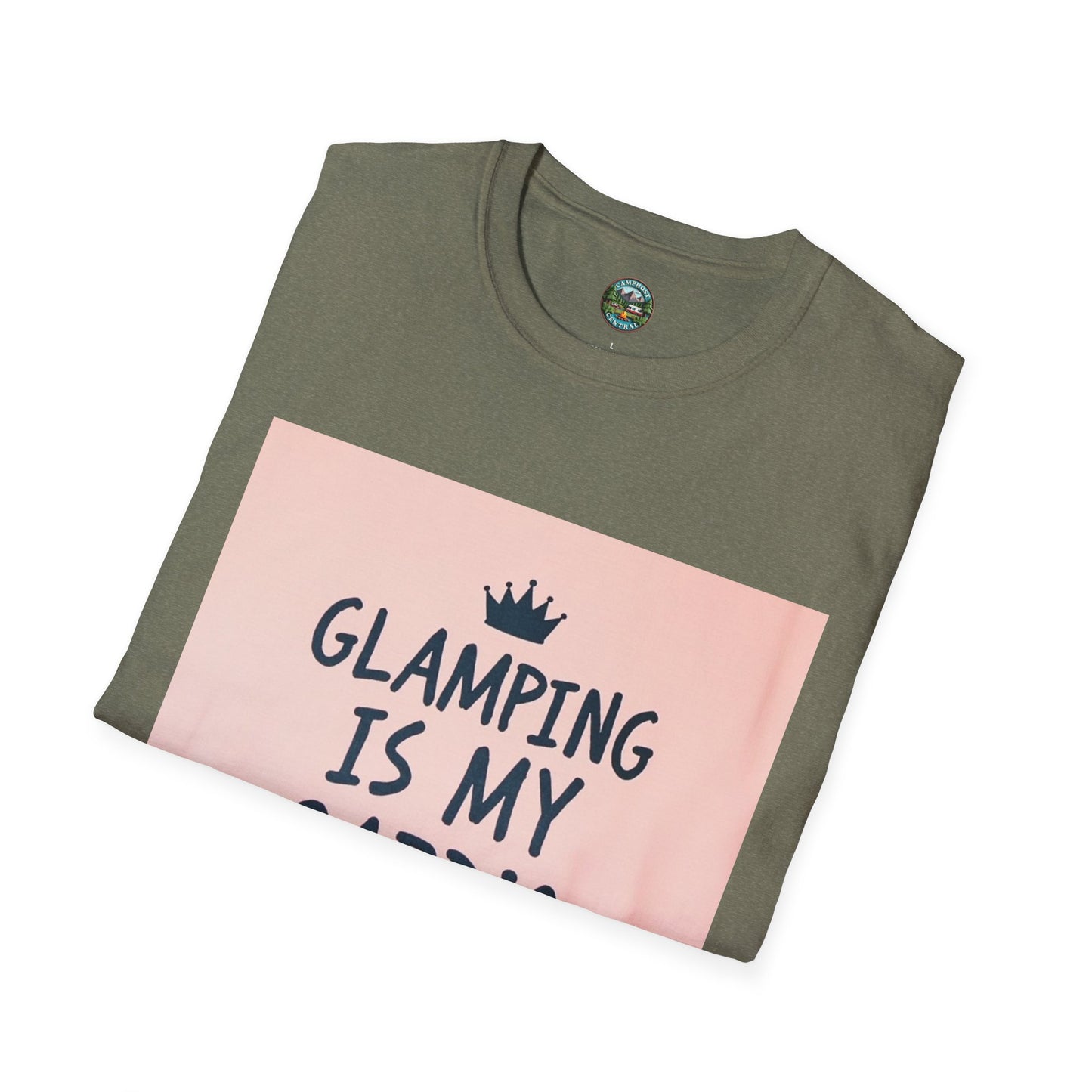 Glamping Is My Cardio Unisex Softstyle T-Shirt - Perfect for Campers, Outdoor Lovers, Gift for Nature Enthusiasts, Adventure Apparel, [...]