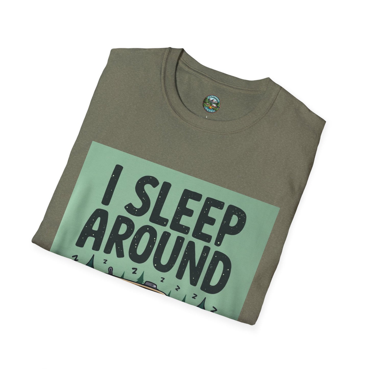 I Sleep Around Camper T-Shirt, Unisex Softstyle Tee for Nature Lovers, Camping Gear, Travel Enthusiast Gift, Adventure Shirt, Outdoor [...]