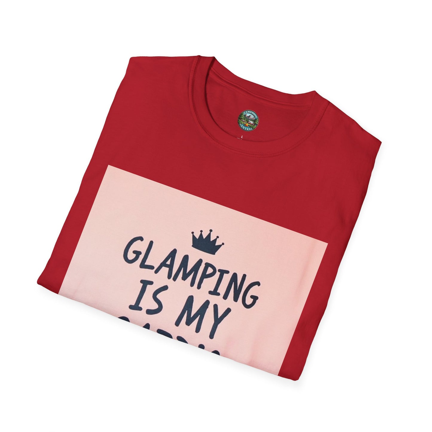 Glamping Is My Cardio Unisex Softstyle T-Shirt - Perfect for Campers, Outdoor Lovers, Gift for Nature Enthusiasts, Adventure Apparel, [...]