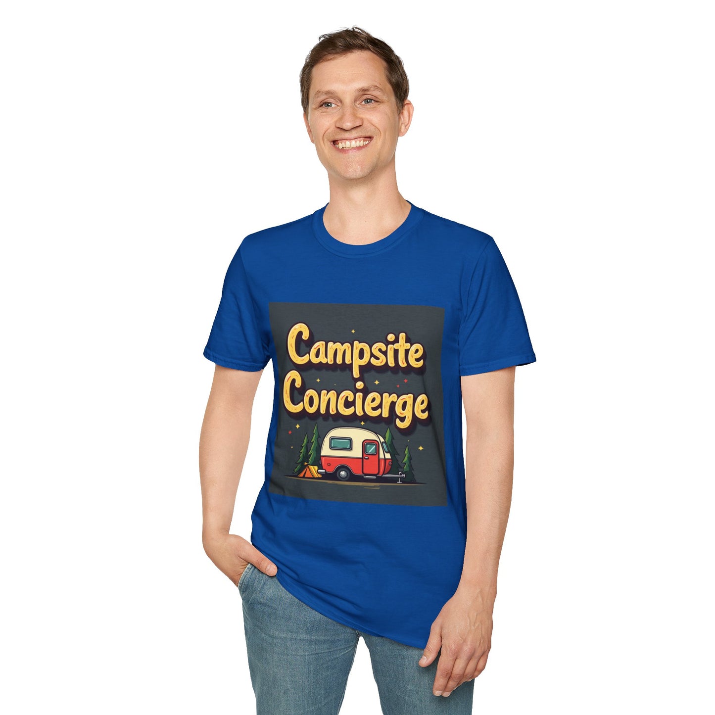 Campsite Concierge T-Shirt | Unisex Camping Tee, Adventure Shirt, Outdoor Fun Apparel, Gift for Campers, Summer Vacation Wear
