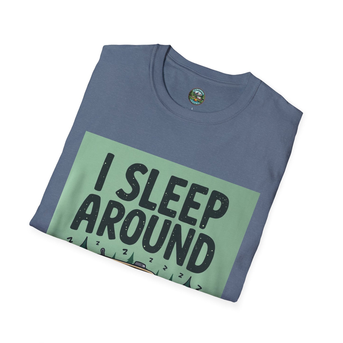 I Sleep Around Camper T-Shirt, Unisex Softstyle Tee for Nature Lovers, Camping Gear, Travel Enthusiast Gift, Adventure Shirt, Outdoor [...]