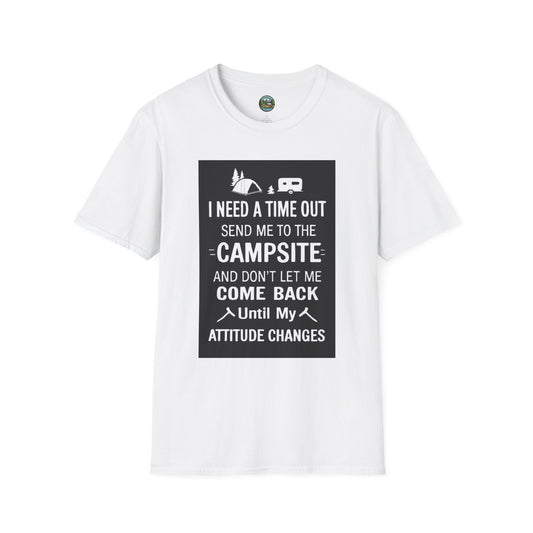 Campsite Retreat T-Shirt, Relaxation Tee, Outdoor Adventure Shirt, Camping Gift, Humorous Travel T-Shirt
