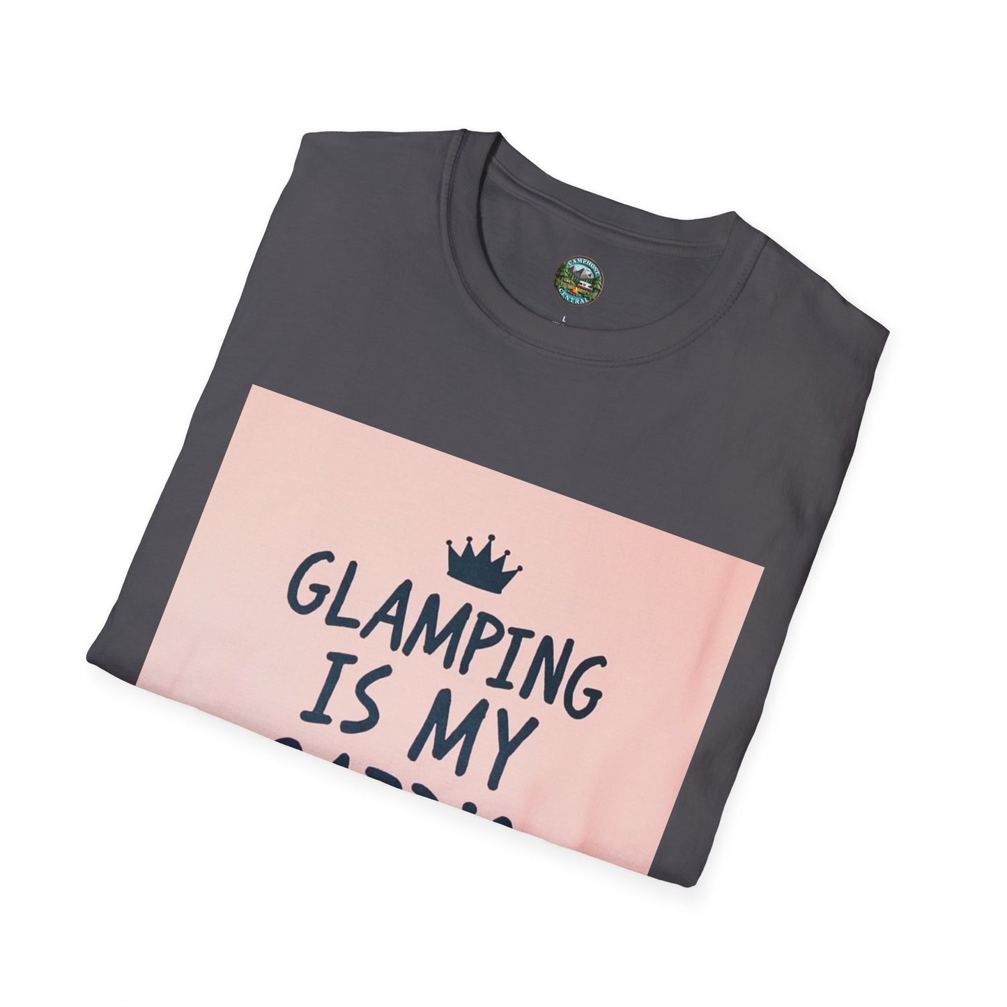 Glamping Is My Cardio Unisex Softstyle T-Shirt - Perfect for Campers, Outdoor Lovers, Gift for Nature Enthusiasts, Adventure Apparel, [...]
