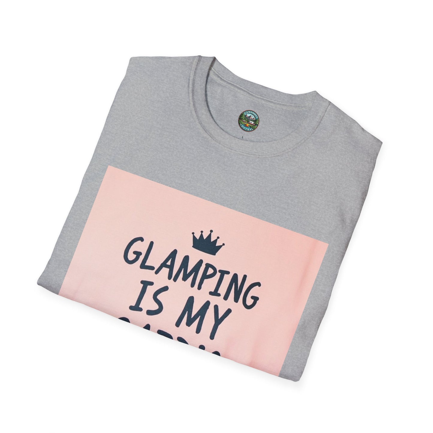 Glamping Is My Cardio Unisex Softstyle T-Shirt - Perfect for Campers, Outdoor Lovers, Gift for Nature Enthusiasts, Adventure Apparel, [...]