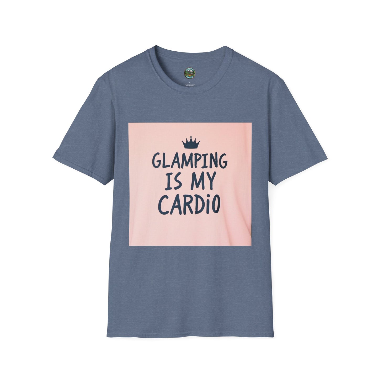 Glamping Is My Cardio Unisex Softstyle T-Shirt - Perfect for Campers, Outdoor Lovers, Gift for Nature Enthusiasts, Adventure Apparel, [...]