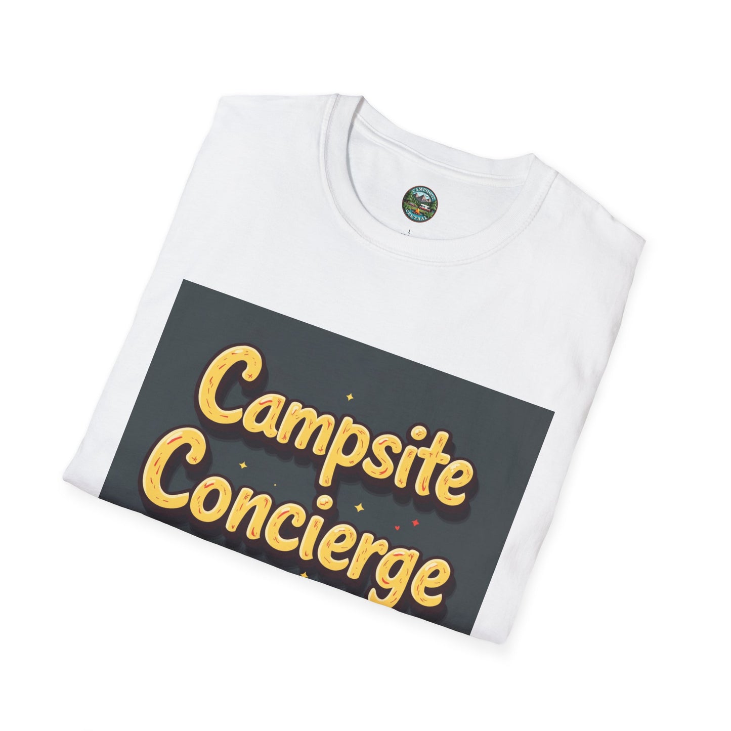 Campsite Concierge T-Shirt | Unisex Camping Tee, Adventure Shirt, Outdoor Fun Apparel, Gift for Campers, Summer Vacation Wear