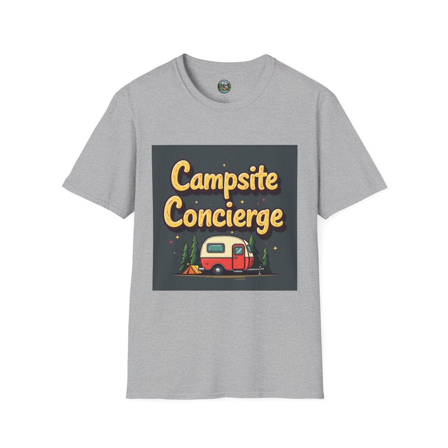 Campsite Concierge T-Shirt | Unisex Camping Tee, Adventure Shirt, Outdoor Fun Apparel, Gift for Campers, Summer Vacation Wear