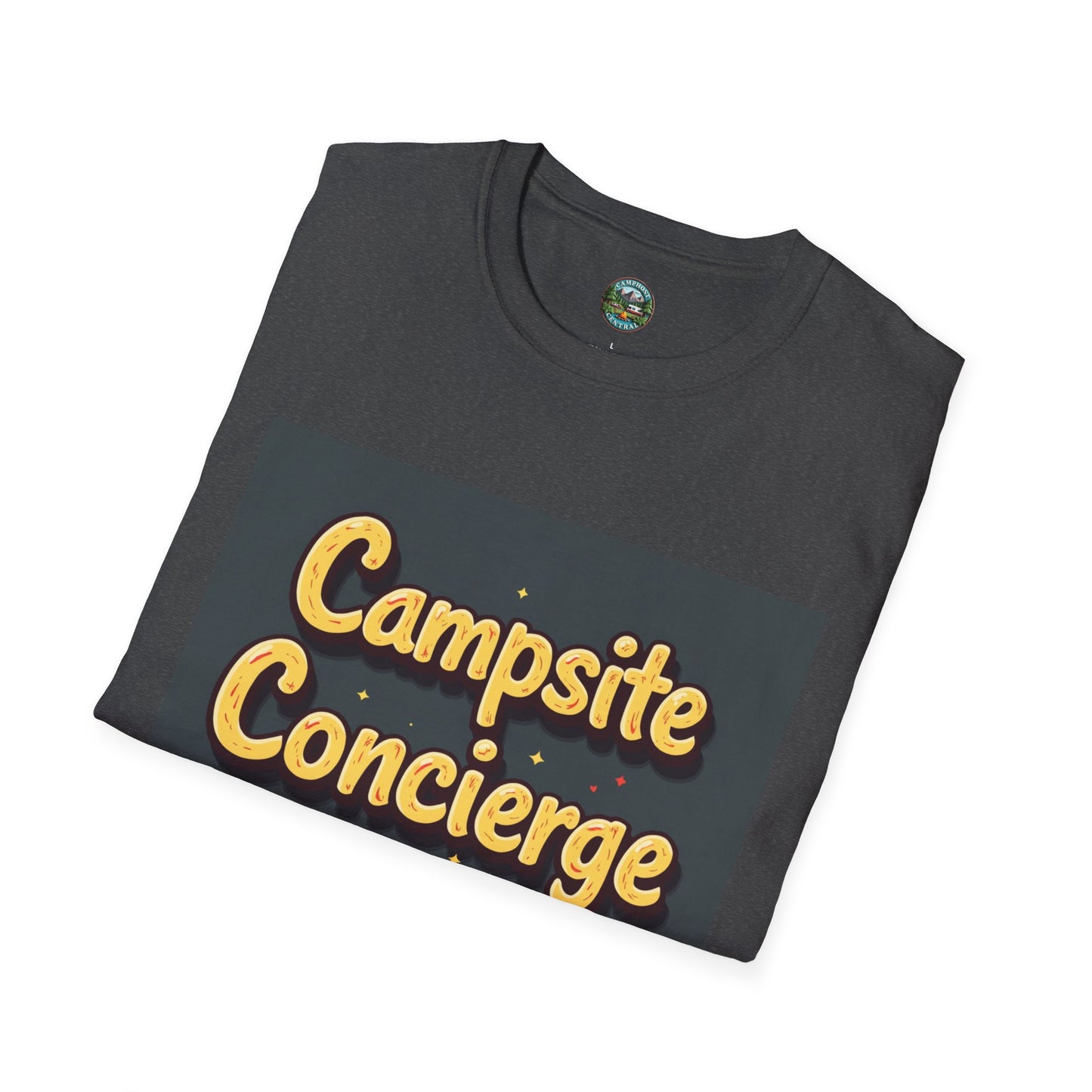 Campsite Concierge T-Shirt | Unisex Camping Tee, Adventure Shirt, Outdoor Fun Apparel, Gift for Campers, Summer Vacation Wear