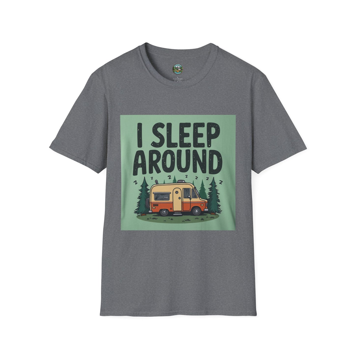 I Sleep Around Camper T-Shirt, Unisex Softstyle Tee for Nature Lovers, Camping Gear, Travel Enthusiast Gift, Adventure Shirt, Outdoor [...]