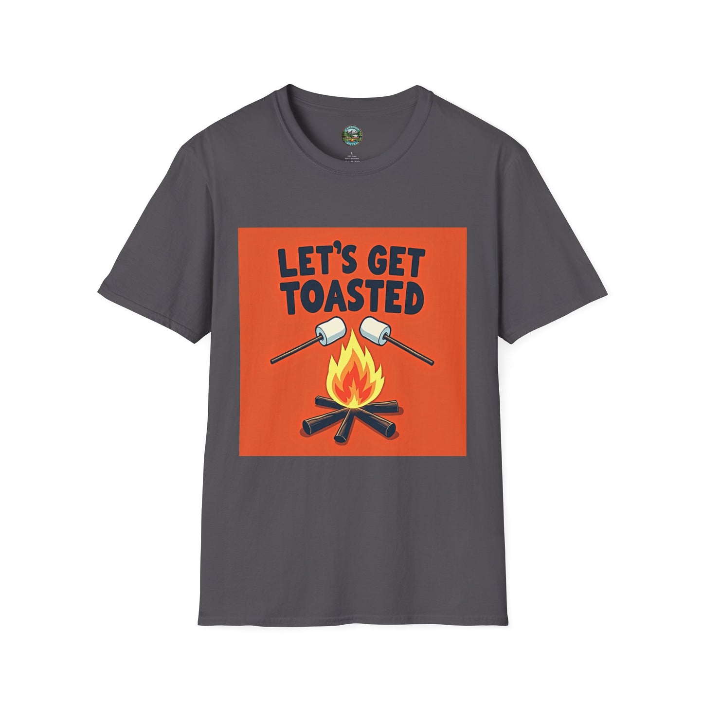 Let's Get Toasted Campfire T-Shirt, Unisex Outdoor Adventure Tee, Summer BBQ Shirt, S'mores Lover Gift, Camping Vibes Apparel