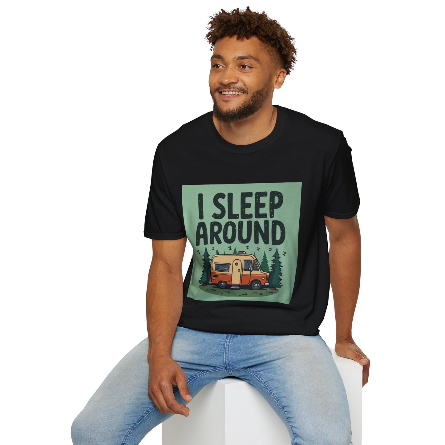 I Sleep Around Camper T-Shirt, Unisex Softstyle Tee for Nature Lovers, Camping Gear, Travel Enthusiast Gift, Adventure Shirt, Outdoor [...]