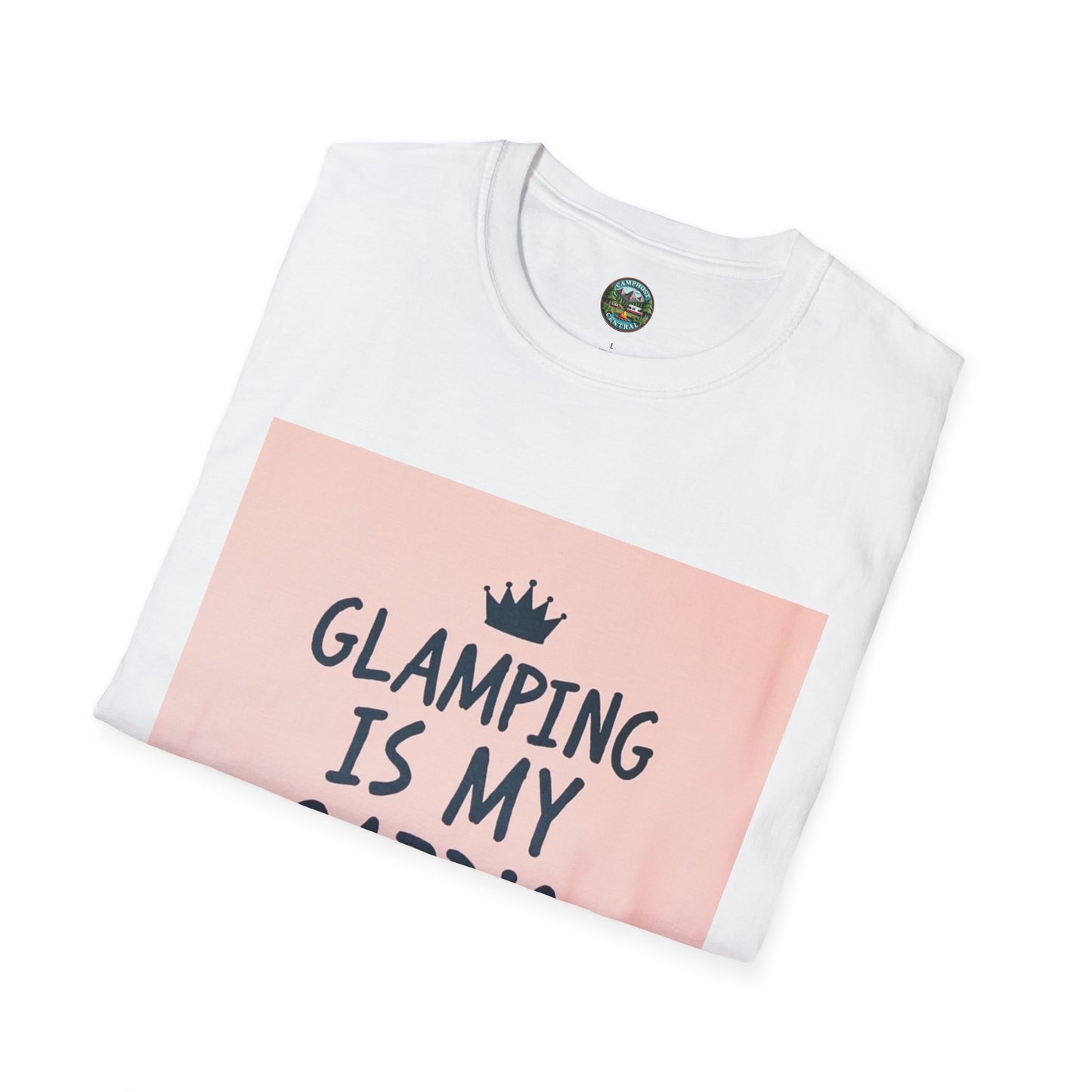Glamping Is My Cardio Unisex Softstyle T-Shirt - Perfect for Campers, Outdoor Lovers, Gift for Nature Enthusiasts, Adventure Apparel, [...]