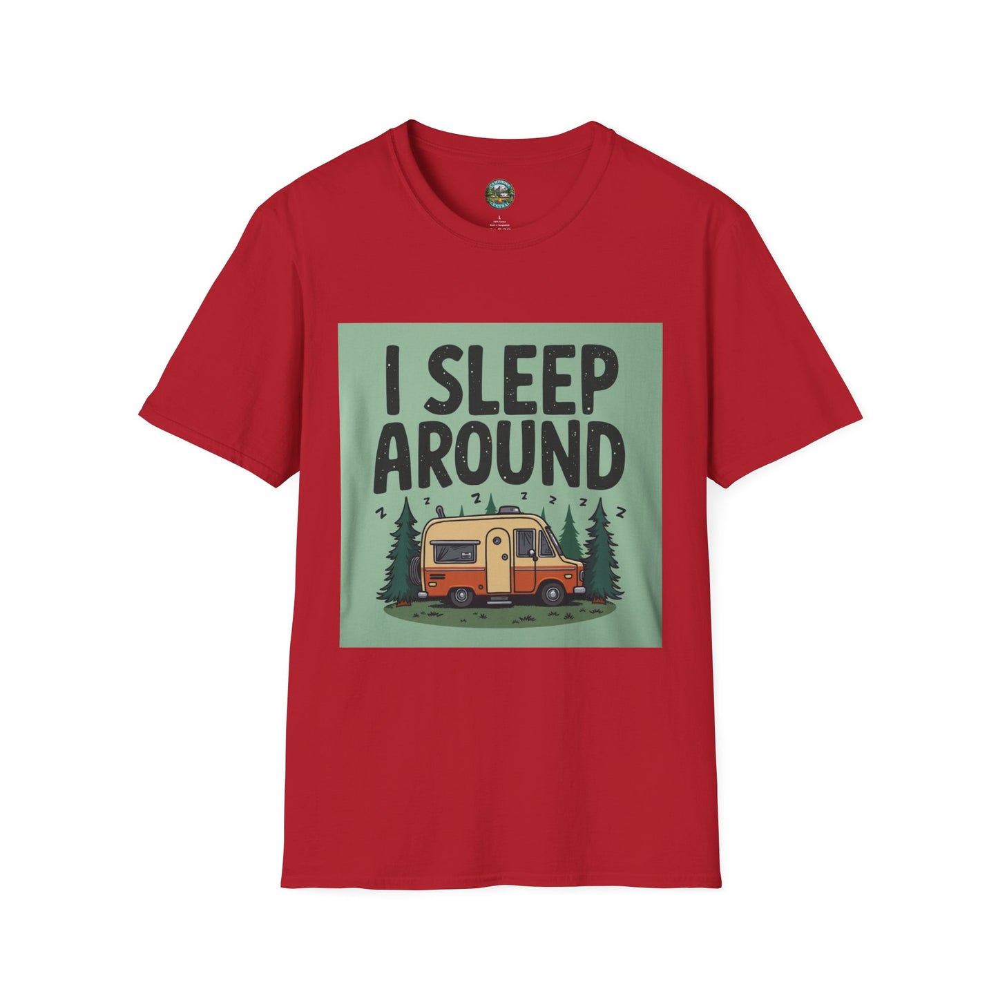 I Sleep Around Camper T-Shirt, Unisex Softstyle Tee for Nature Lovers, Camping Gear, Travel Enthusiast Gift, Adventure Shirt, Outdoor [...]