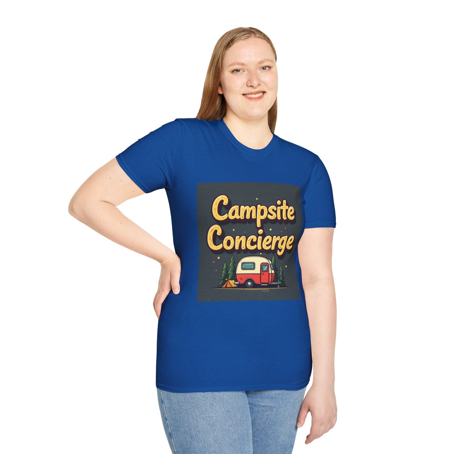 Campsite Concierge T-Shirt | Unisex Camping Tee, Adventure Shirt, Outdoor Fun Apparel, Gift for Campers, Summer Vacation Wear