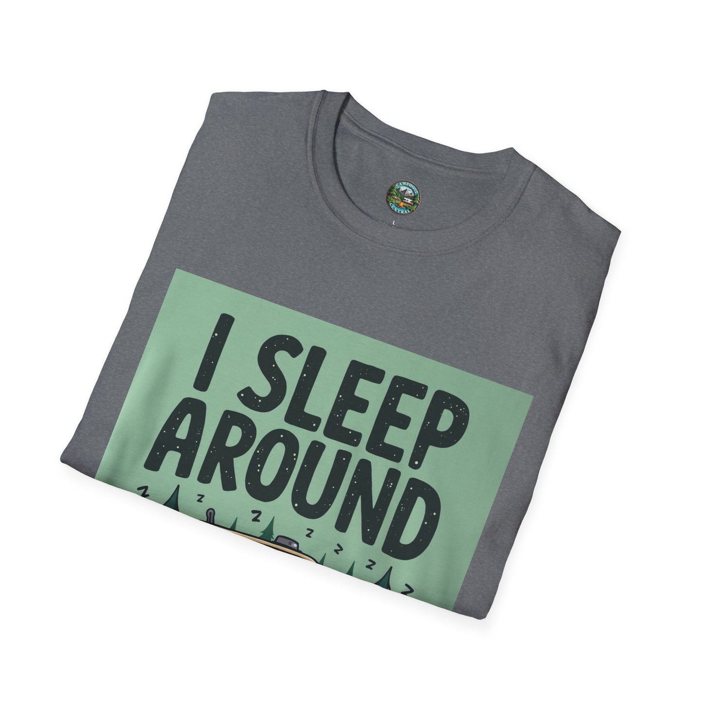 I Sleep Around Camper T-Shirt, Unisex Softstyle Tee for Nature Lovers, Camping Gear, Travel Enthusiast Gift, Adventure Shirt, Outdoor [...]