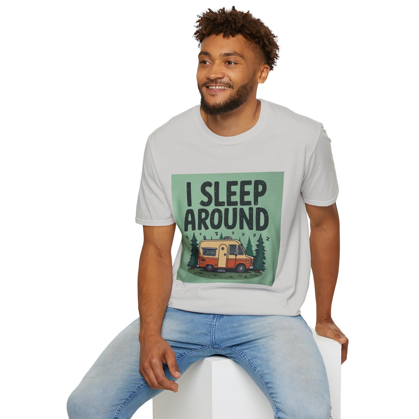 I Sleep Around Camper T-Shirt, Unisex Softstyle Tee for Nature Lovers, Camping Gear, Travel Enthusiast Gift, Adventure Shirt, Outdoor [...]