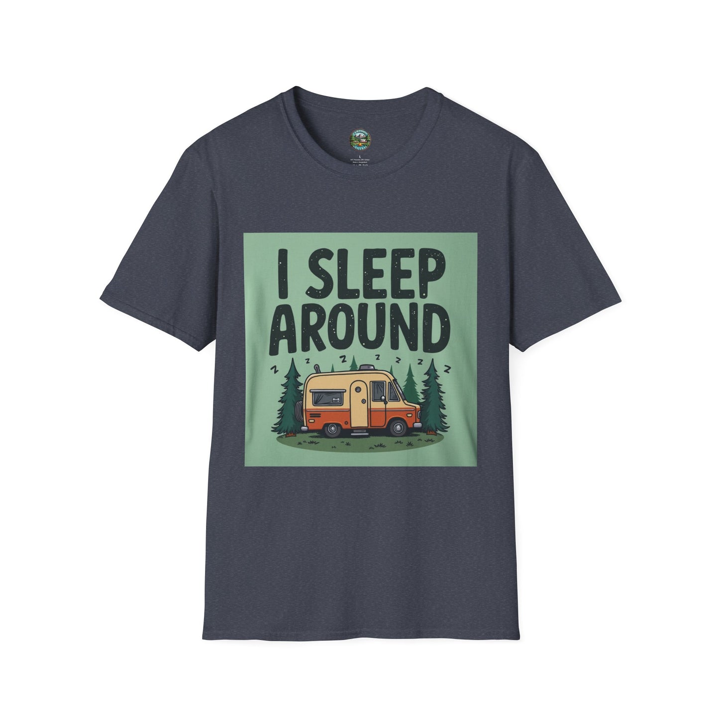 I Sleep Around Camper T-Shirt, Unisex Softstyle Tee for Nature Lovers, Camping Gear, Travel Enthusiast Gift, Adventure Shirt, Outdoor [...]