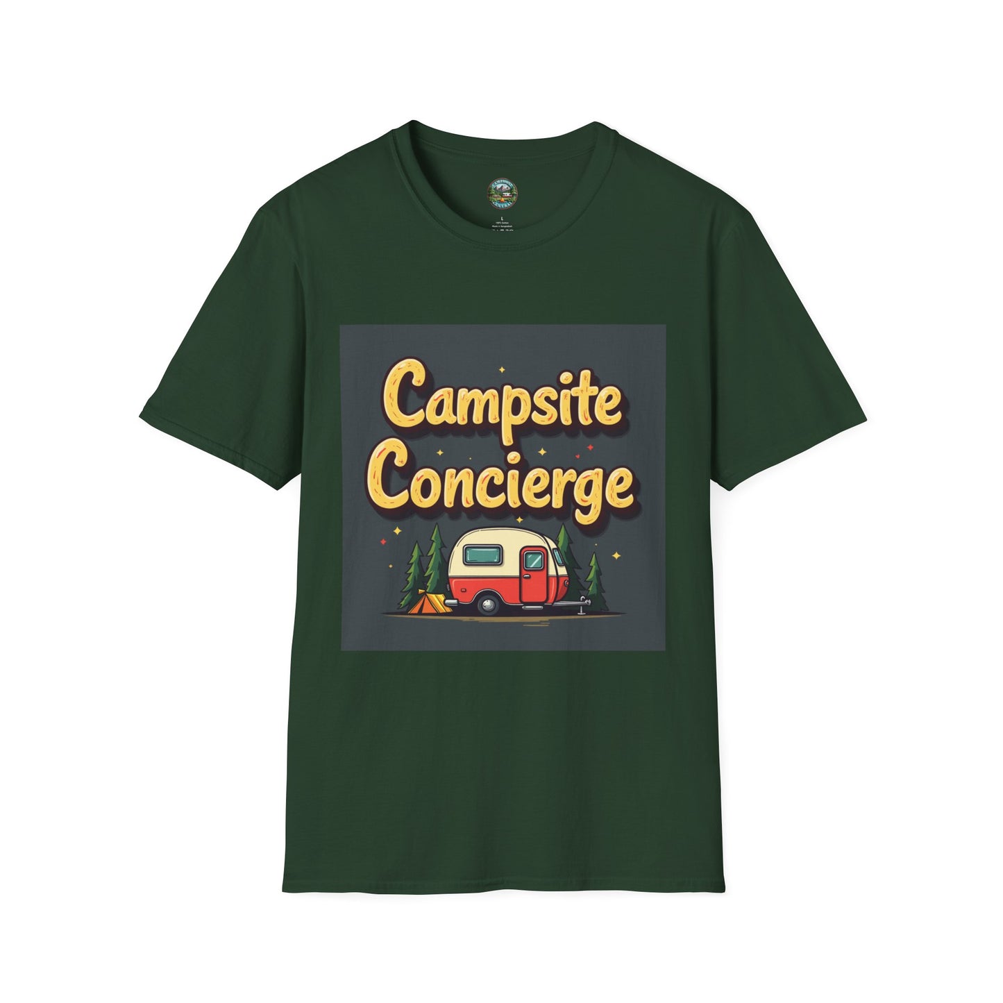 Campsite Concierge T-Shirt | Unisex Camping Tee, Adventure Shirt, Outdoor Fun Apparel, Gift for Campers, Summer Vacation Wear