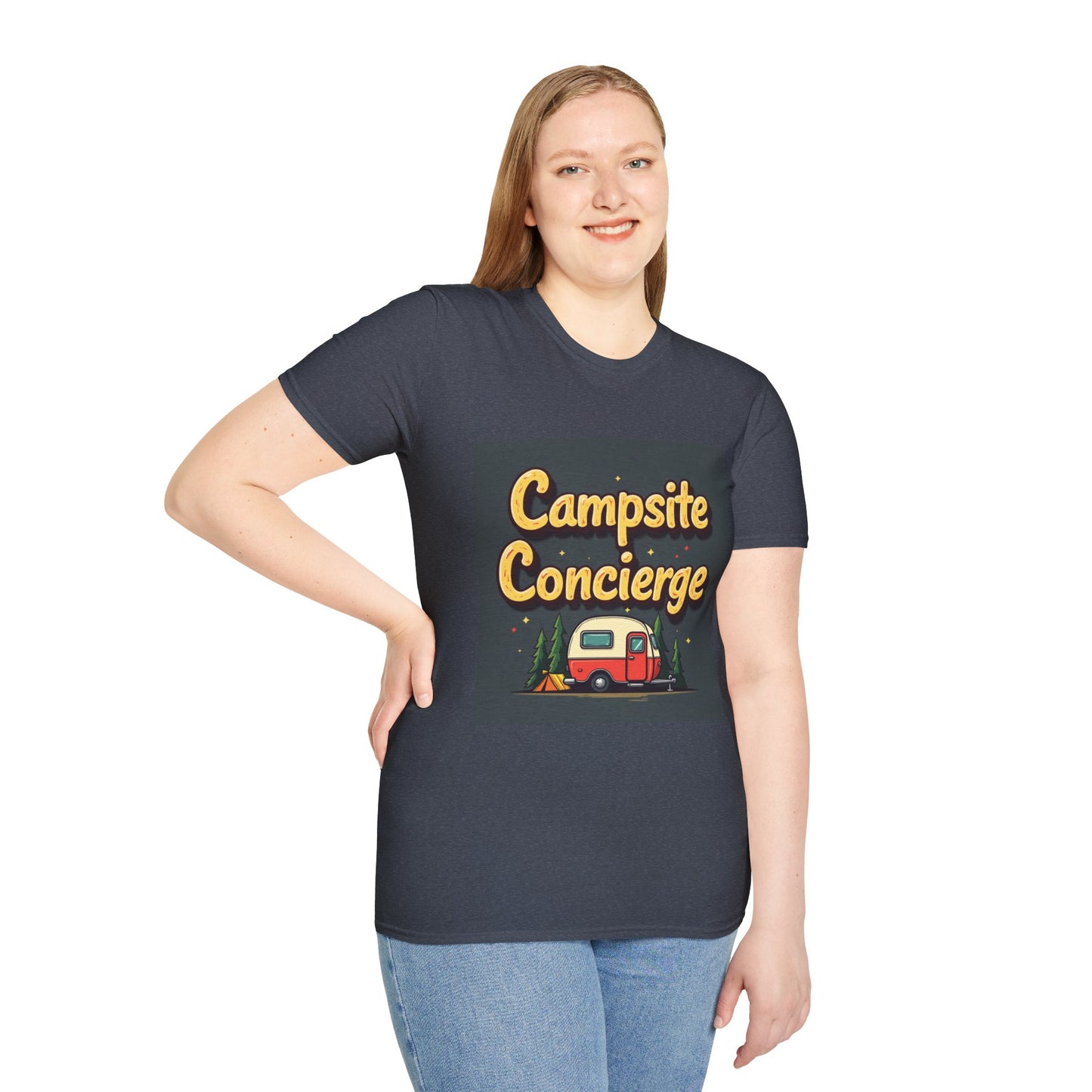 Campsite Concierge T-Shirt | Unisex Camping Tee, Adventure Shirt, Outdoor Fun Apparel, Gift for Campers, Summer Vacation Wear