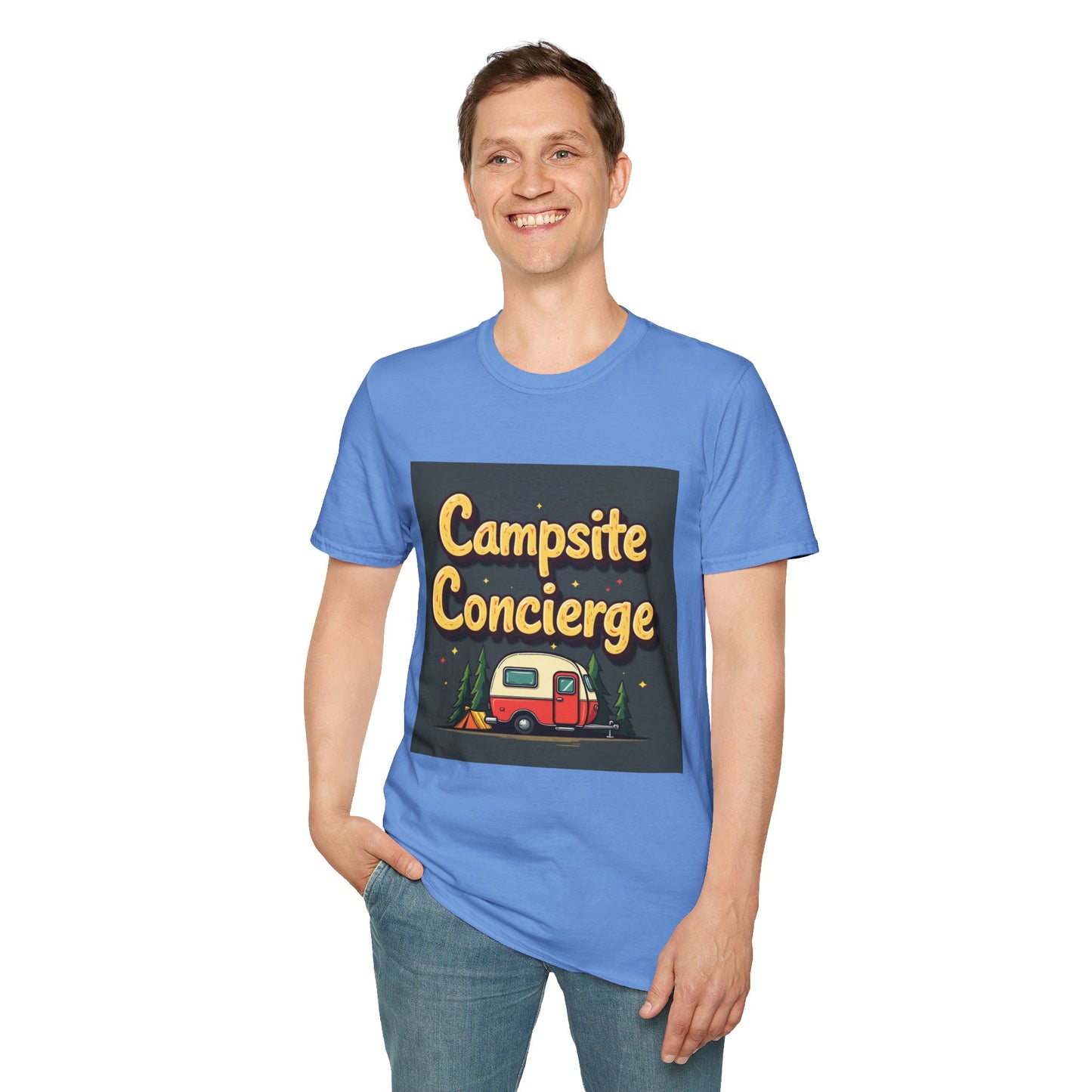 Campsite Concierge T-Shirt | Unisex Camping Tee, Adventure Shirt, Outdoor Fun Apparel, Gift for Campers, Summer Vacation Wear