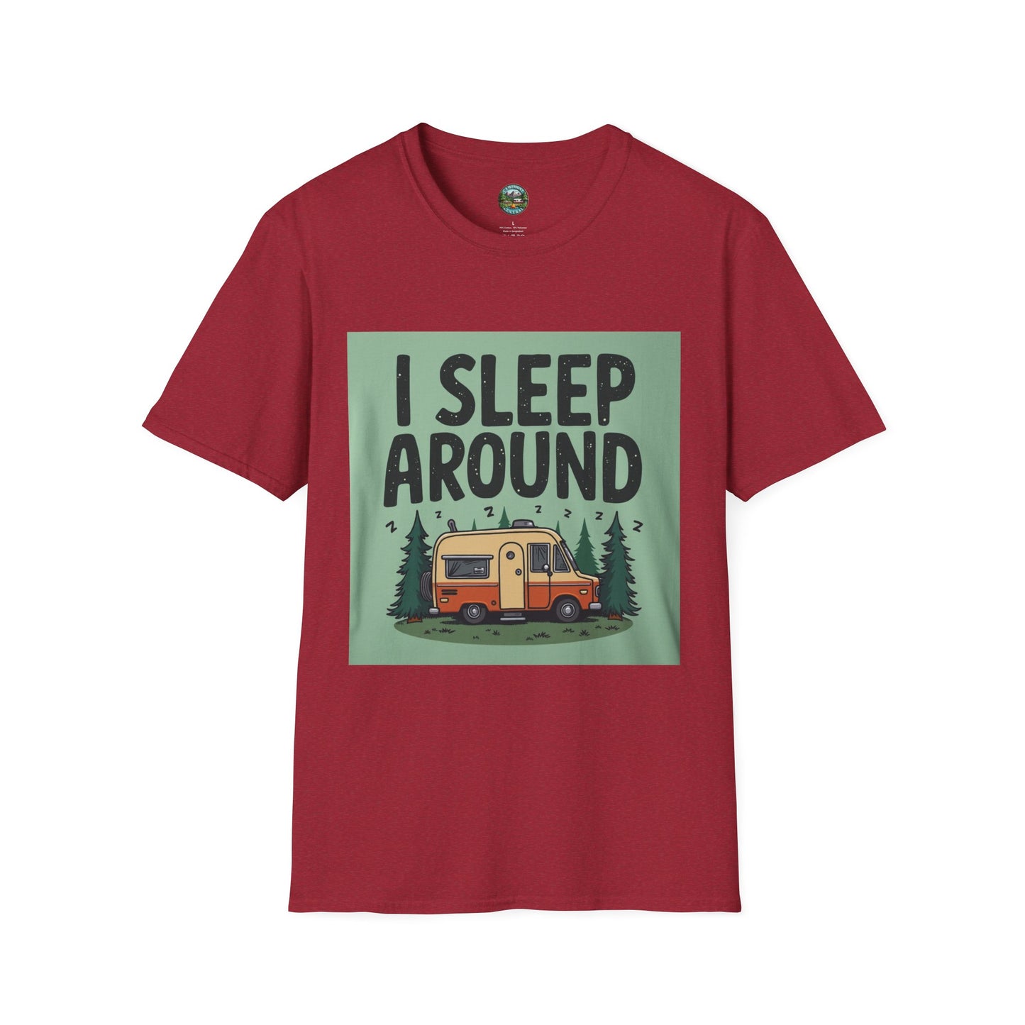 I Sleep Around Camper T-Shirt, Unisex Softstyle Tee for Nature Lovers, Camping Gear, Travel Enthusiast Gift, Adventure Shirt, Outdoor [...]